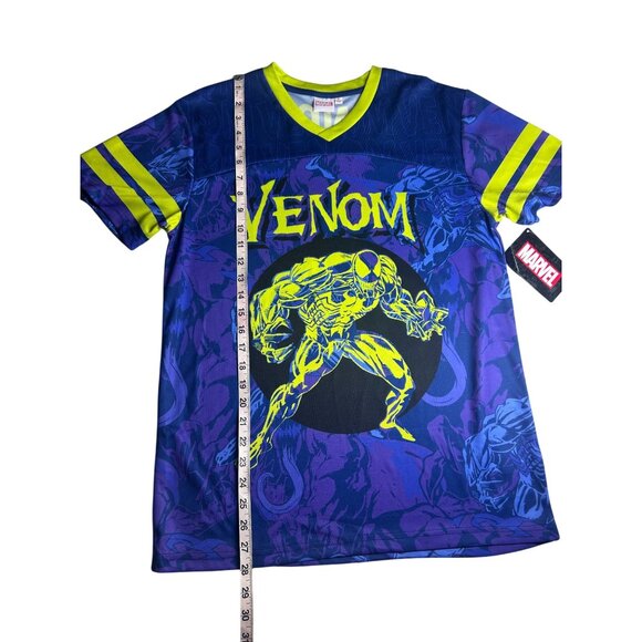 Marvel Venom Short Sleeve Graphic Jersey Shirt Men's Small Purple and Green NEW - Picture 3 of 8